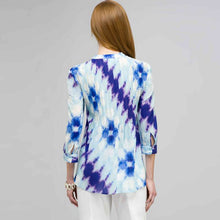 Load image into Gallery viewer, 3/4 Sleeve Pleated Tunic-Green-1