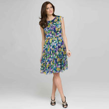 Load image into Gallery viewer, Floral Ruffly Seam Party Dress-Green-0