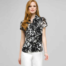 Load image into Gallery viewer, Ruffle Cascade Blouse.-Green-0