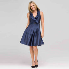 Load image into Gallery viewer, Ruffle Front A-Line Dress-Green-0