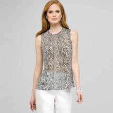 Load image into Gallery viewer, Sleeveless Pleated Top.-Green-0