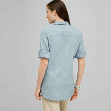 Load image into Gallery viewer, Roll Sleeve Blouse.-Green-1