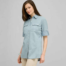Load image into Gallery viewer, Roll Sleeve Blouse.-Green-0