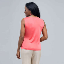 Load image into Gallery viewer, Sleeveless Pleated Top.-Green-1
