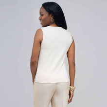 Load image into Gallery viewer, Sleeveless Sequined Top.-Green-1