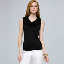 Load image into Gallery viewer, Sleeveless Cowl Neck Knit.-Green-0