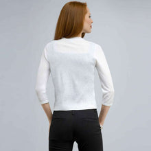 Load image into Gallery viewer, Woven Trimmed Cardigan.-White-1