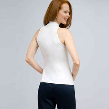 Load image into Gallery viewer, Zip Front Tank with Ruffles Blouse.-White-1