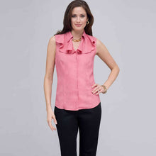 Load image into Gallery viewer, Ruffle Sleeveless Blouse.-Green-0
