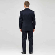 Load image into Gallery viewer, Navy Single Pleat Wool Suit-Green-1