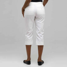Load image into Gallery viewer, 5 Pocket Cuffed Capri-White-1