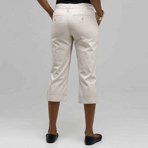5 Pocket Cuffed Capri-Black-1