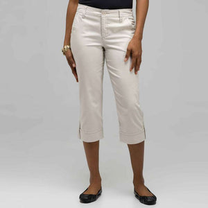 5 Pocket Cuffed Capri-Black-0