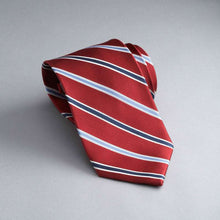 Load image into Gallery viewer, Striped Silk Tie-Green-0