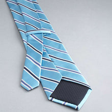 Load image into Gallery viewer, Striped Silk Tie-White-1