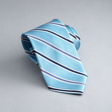 Load image into Gallery viewer, Striped Silk Tie-White-0