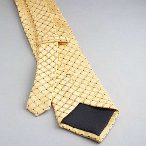 Checked Silk Tie-Black-1